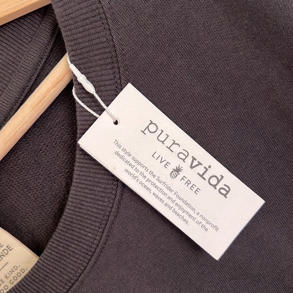 NWT PURE VIDA WOMENS SUN CHASER OVERSIZED CREW FLEECE 3XL - Picture 11 of 12